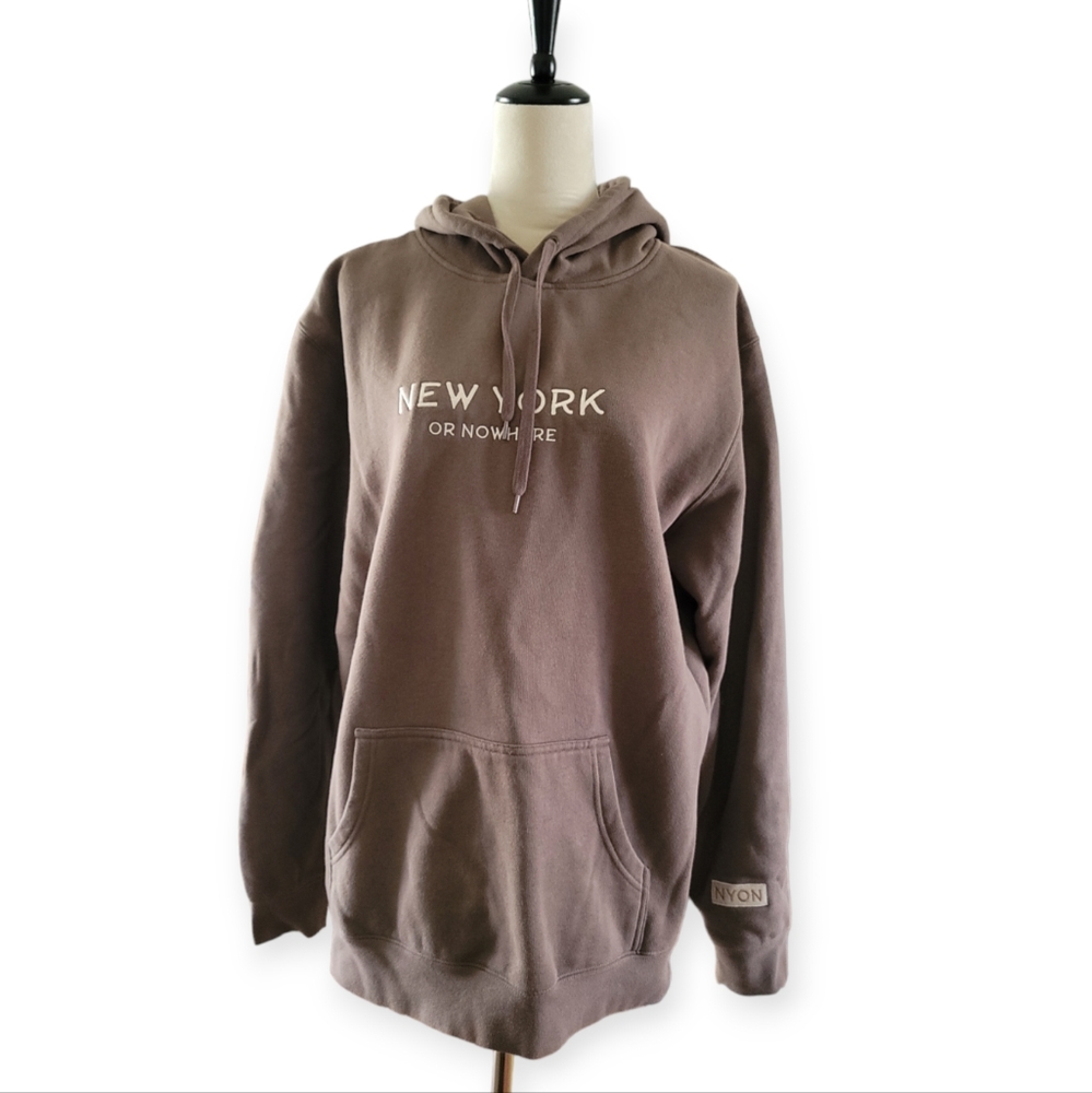 New York or Nowhere NYON Bond Embroidered Hoodie - Walnut XL
